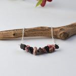 Rhodonite Chip Bar Necklace