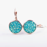 Turquoise Druzy Earrings