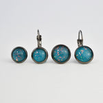 Sparkly Teal Earrings